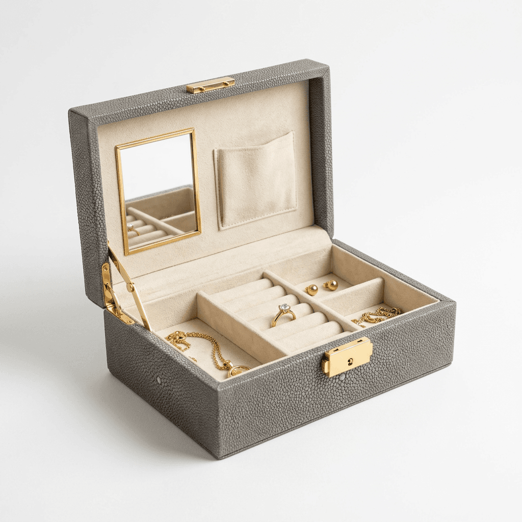 Shagreen Leather Jewelry Box