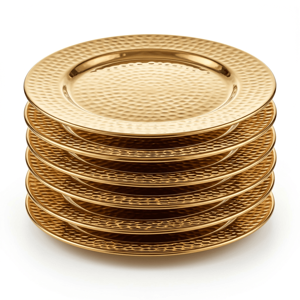 Gold Charger Plates Set of Six