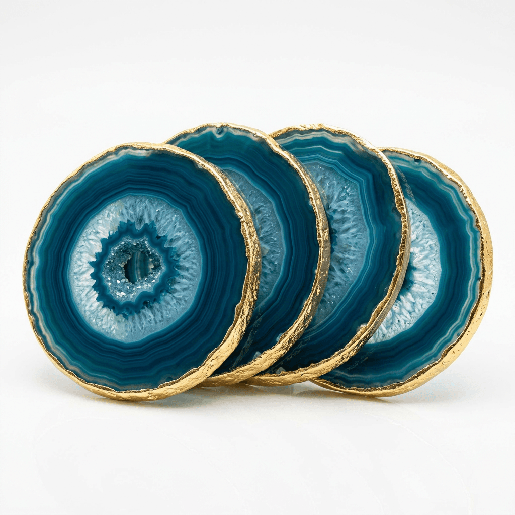 Brazilian Agate Coaster Set