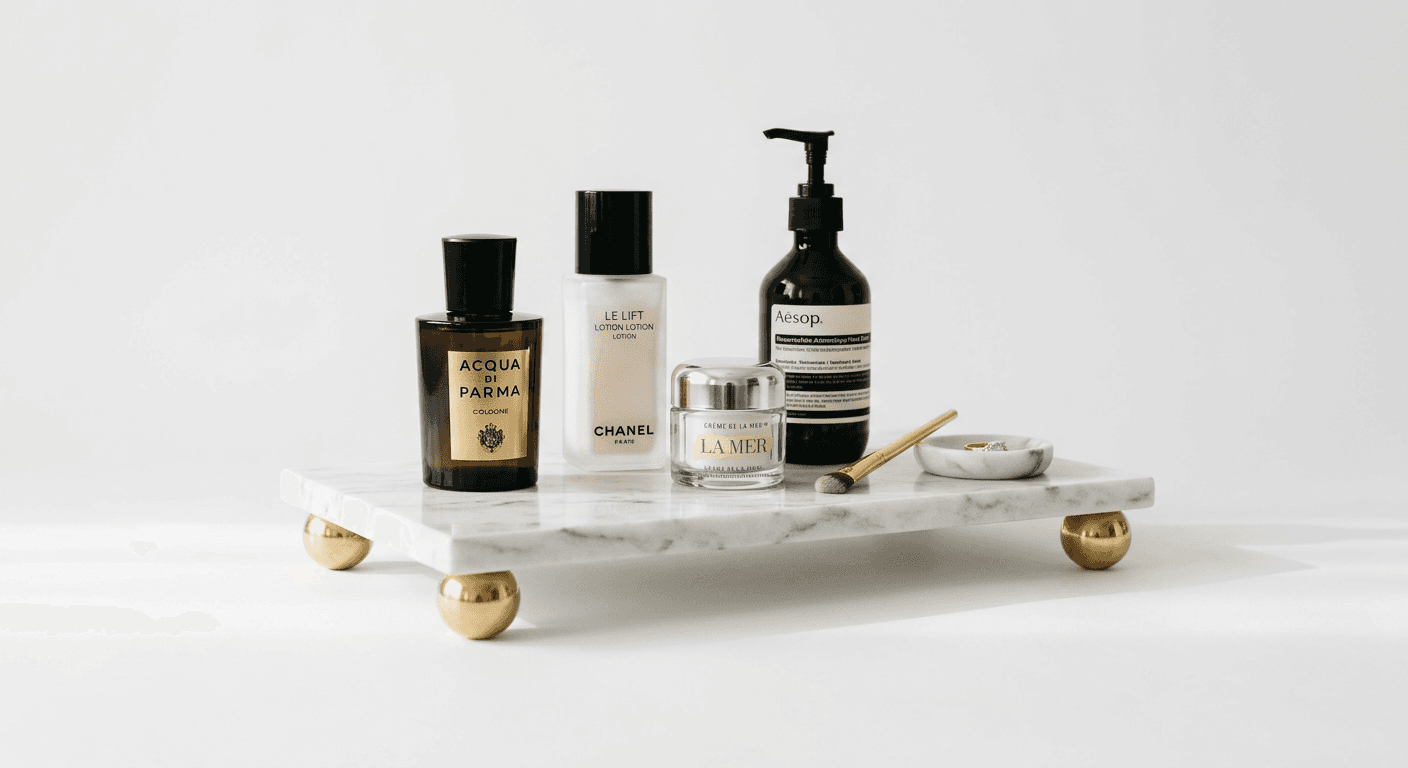 White Marble Bathroom Tray