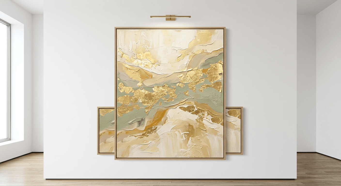 Abstract Gold Leaf Canvas